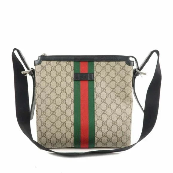 100% Authentic Gucci Web GG Supreme Messenger Crossbody Bag - Picture 1 of 15